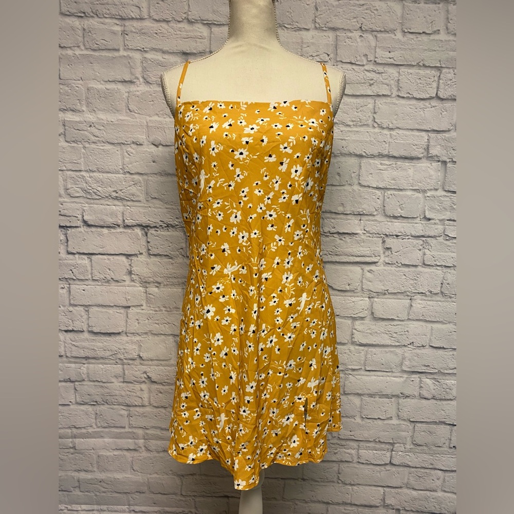 NWT Princess Polly Dawson Mustard Floral Mini Dress Size 10